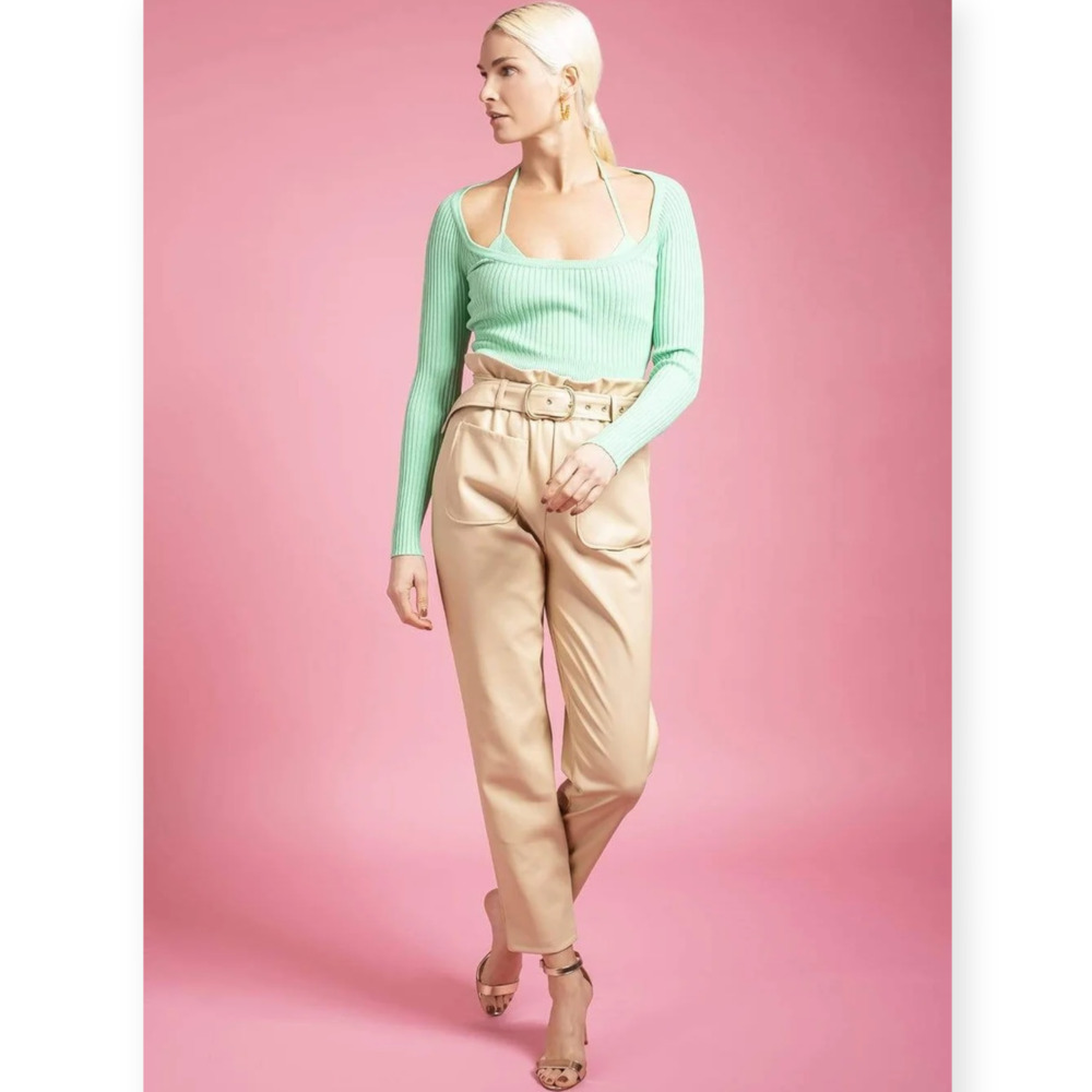 Jonathan Simkhai Jayline Pullover Kiwi Green 2 Piece Set Size XS fits Small NWT - Picture 6 of 8